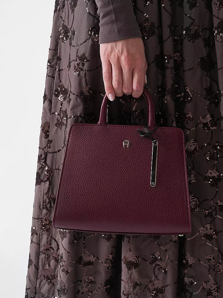AIGNER | Sac en cuir - Sac à main Cybill XSmall | Rouge foncé