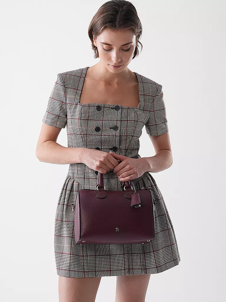 AIGNER | Sac en cuir - Sac à main DELIA Small | dunkelrot