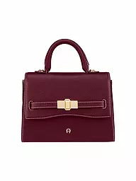 AIGNER | Sac en cuir - Sac à main FARAH Small | Rouge foncé