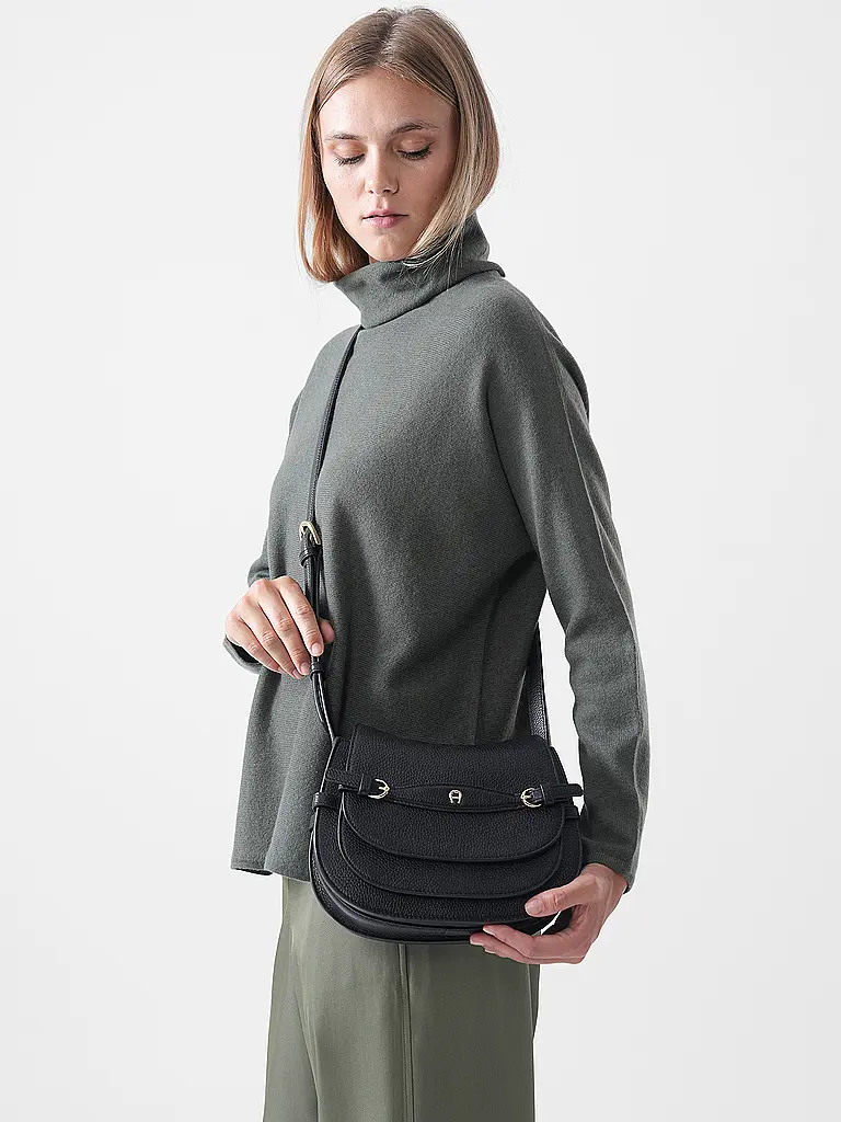AIGNER | Sac en cuir - Sac bandoulière CAVALLO Small | schwarz