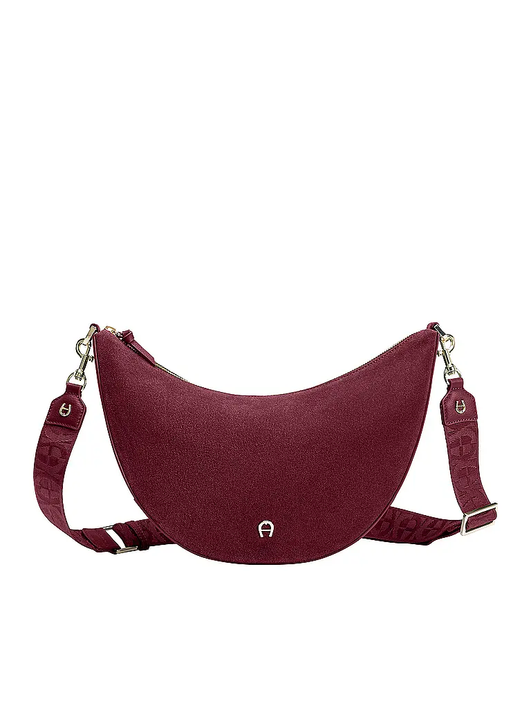 AIGNER | Sac en cuir - Sac bandoulière ZITA Medium | Rouge foncé