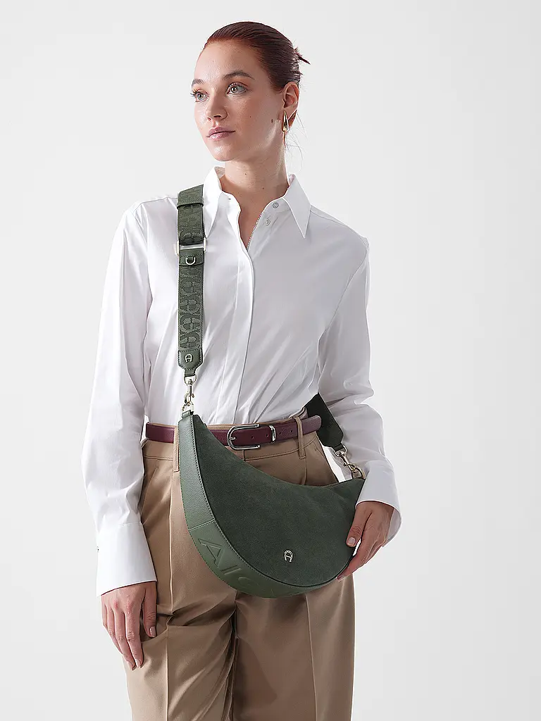 AIGNER | Sac en cuir - Sac bandoulière ZITA Medium | Olive