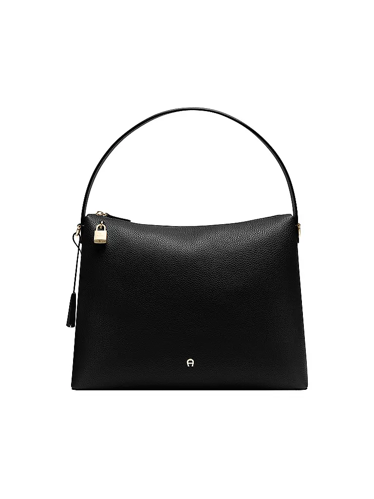 AIGNER | Sac en cuir - Sac Hobo DELIA Large | Noir