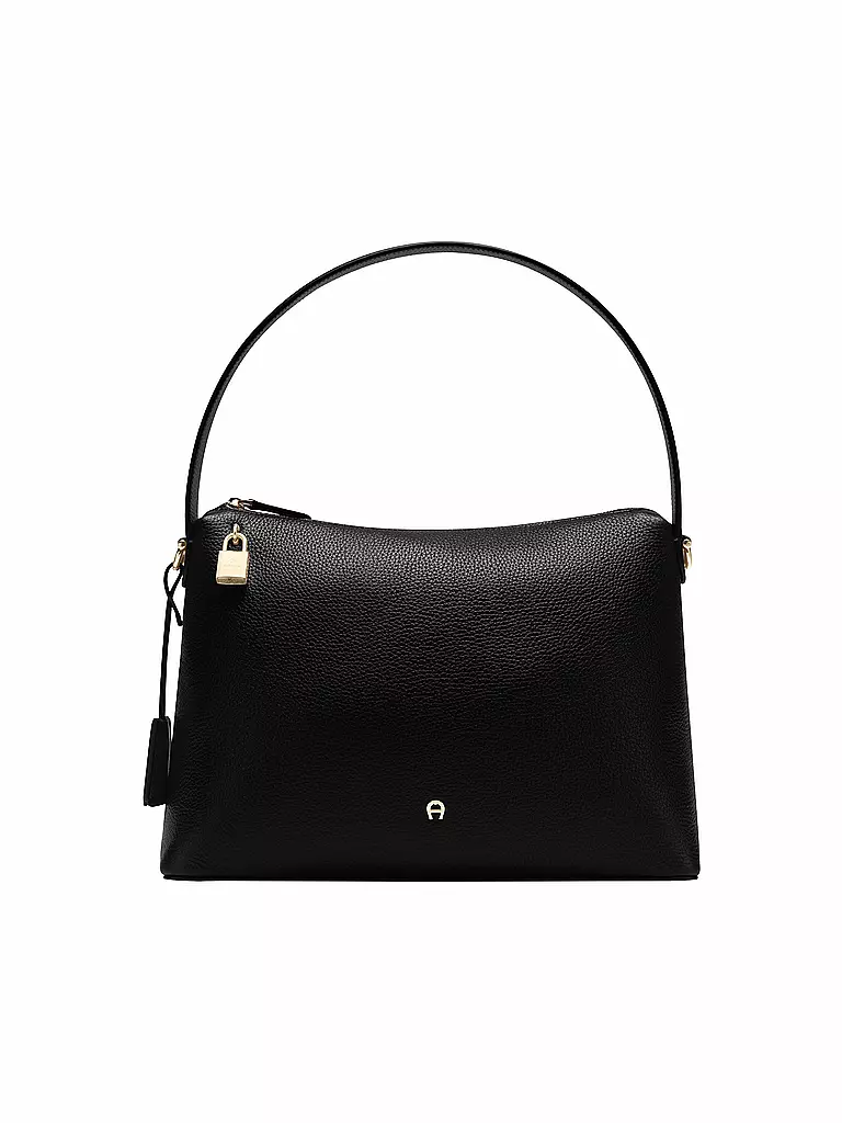 AIGNER | Sac en cuir - Sac Hobo DELIA Medium | schwarz