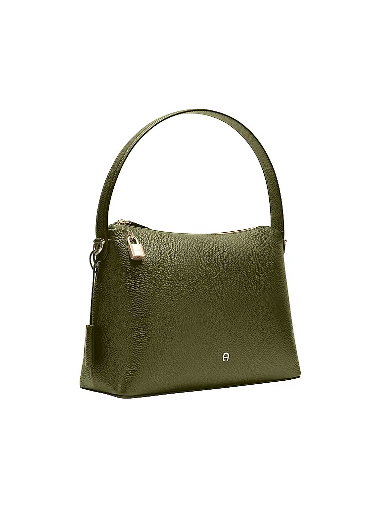 AIGNER | Sac en cuir - Sac Hobo DELIA Medium | Olive