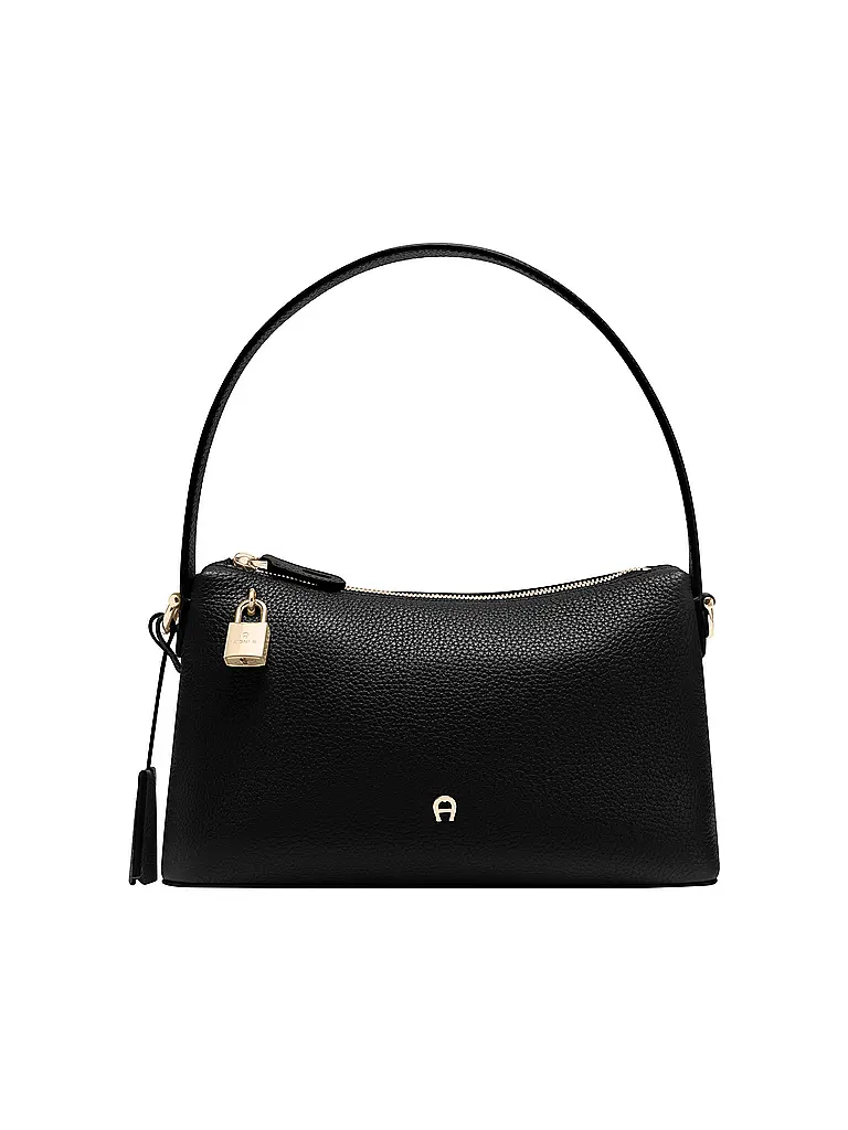 AIGNER | Sac en cuir - Sac Hobo DELIA Small | schwarz
