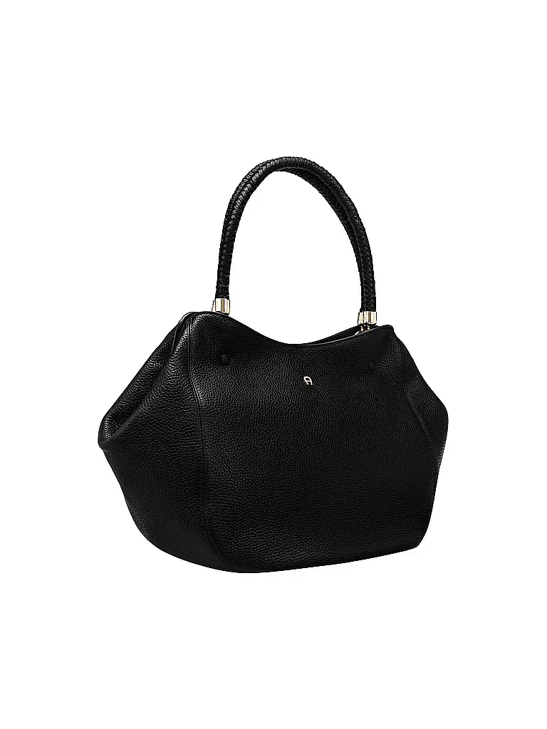 AIGNER | Sac en cuir - Shopper CARRE SOFT Large | Noir