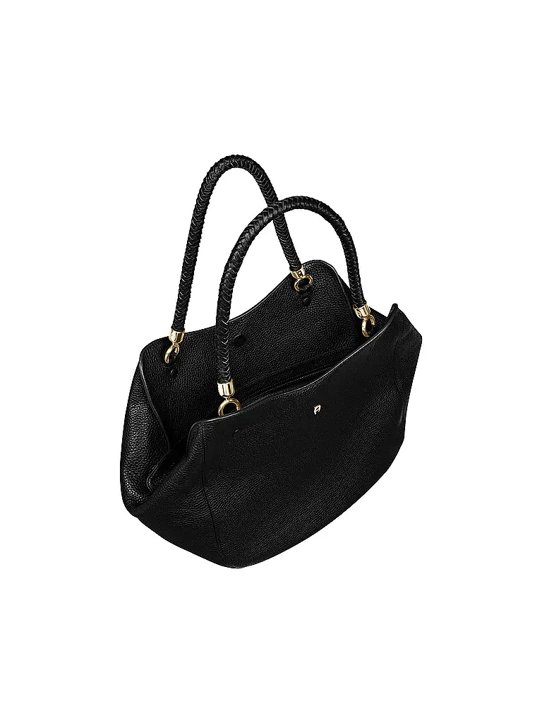 AIGNER | Sac en cuir - Shopper CARRE SOFT Large | Noir