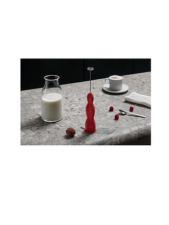 ALESSI | Mousseur à lait Pulcina Rouge