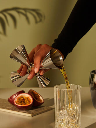 ALESSI | Gobelet doseur de bar Quadri Combo Jigger en acier inoxydable