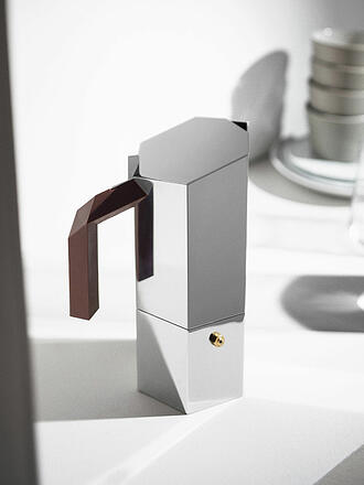 ALESSI | Cafetière expresso MENHIR 6 tasses en acier inoxydable