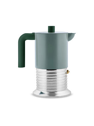 ALESSI | Cafetière italienne VITE 6 tasses Aluminium/Vert sauge