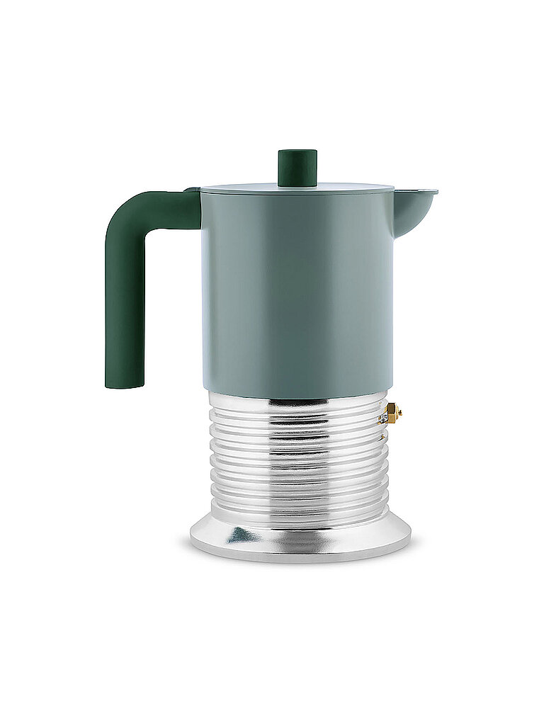 ALESSI Cafetière italienne VITE 6 tasses Aluminium/Vert sauge olive