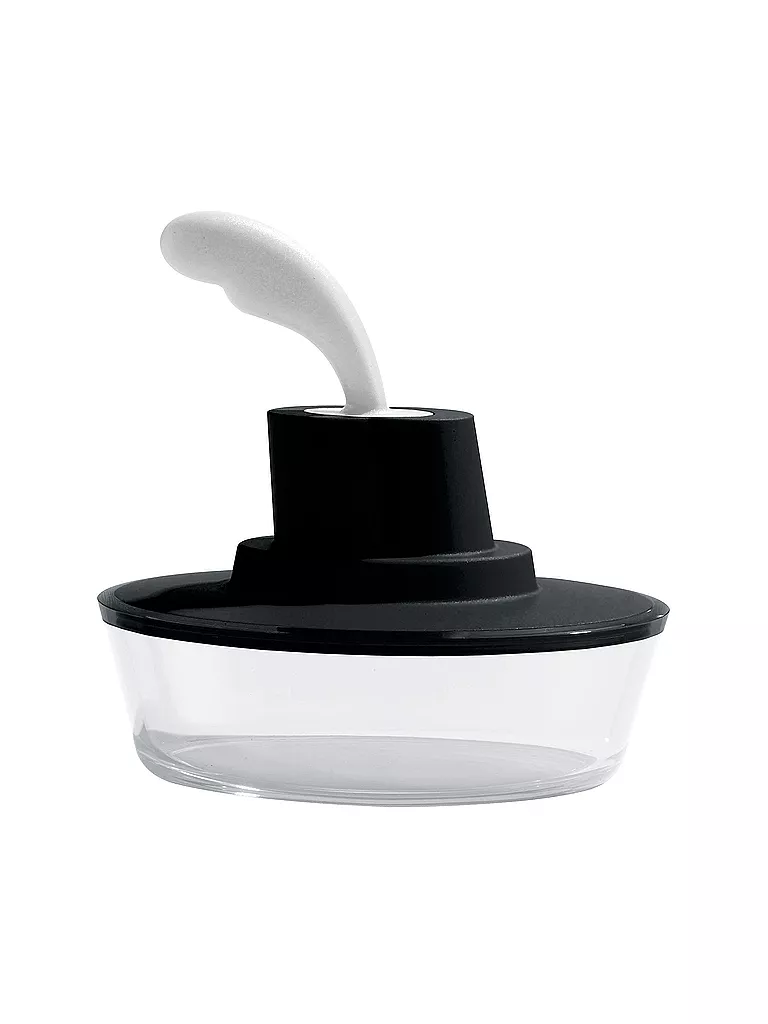 ALESSI | Beurrier Ship Shape 15,5cm Noir | schwarz