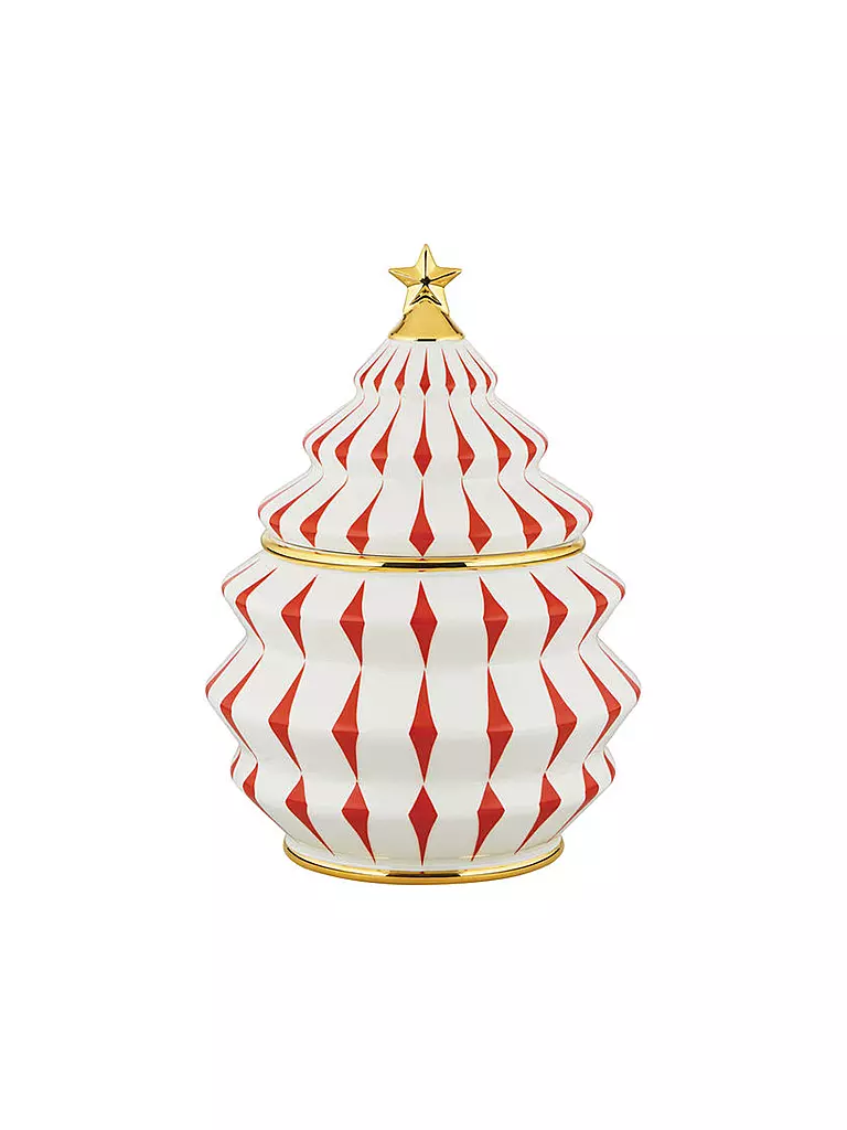 ALESSI | Boîte à biscuits de Noël 2,1l DELIGHT Blanc/Rouge | weiss