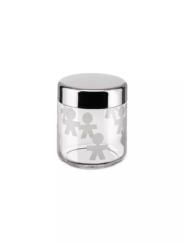 ALESSI | Boîte de conservation en verre GIROTONDO 0,75L acier inoxydable | Argent