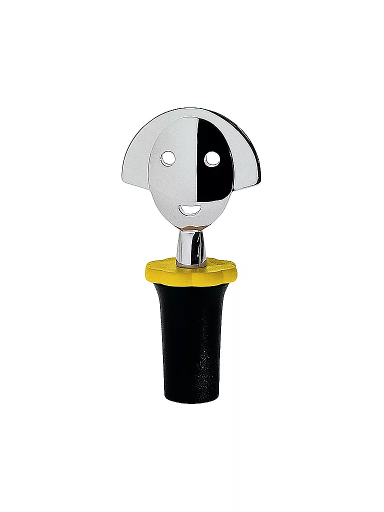 ALESSI | Bouchon de bouteille Anna Stop Noir 4 cm | Noir