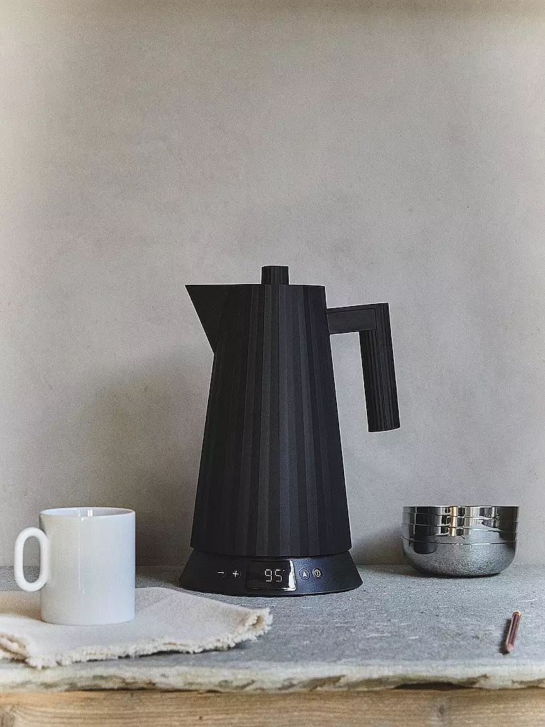 ALESSI | Bouilloire 1,7l Plissee Th. Harz / Noir | Noir