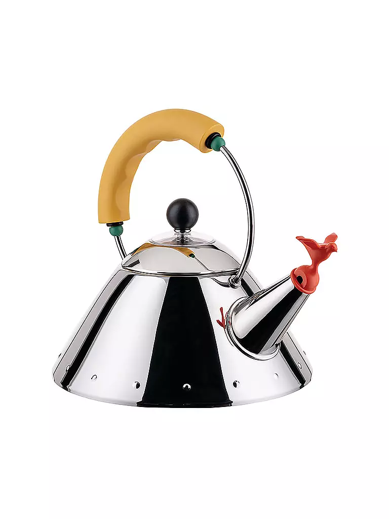 ALESSI | Bouilloire 1l en acier inoxydable / Jaune | Argent