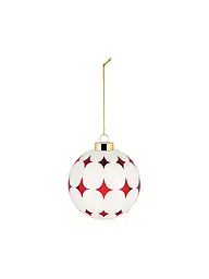 ALESSI | Boule de Noël 9cm DELIGHT Blanc/Rouge | Rouge