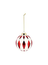 ALESSI | Boule de Noël 9cm DELIGHT Blanc/Rouge | Rouge