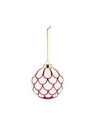 ALESSI | Boule de Noël 9cm DELIGHT Blanc/Rouge | Rouge