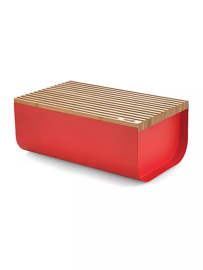 ALESSI | Brotkasten Mattina 34x21cm Rouge/Bambou | rot