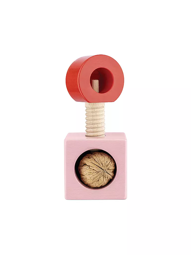 ALESSI | Casse-noisette TWERGI en bois de hêtre Rose/Rouge |