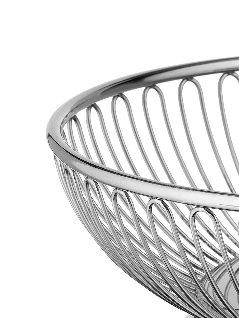 ALESSI | Corbeille à fil ronde 20cm en acier inoxydable | Argent