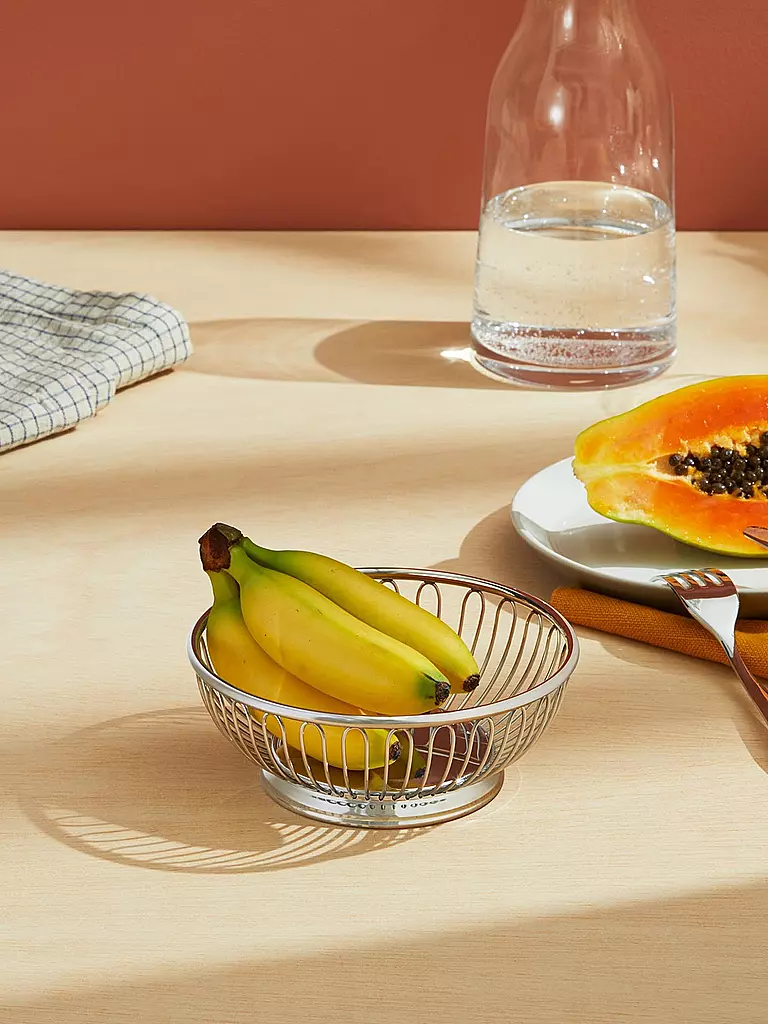 ALESSI | Corbeille à fil ronde 20cm en acier inoxydable | Argent