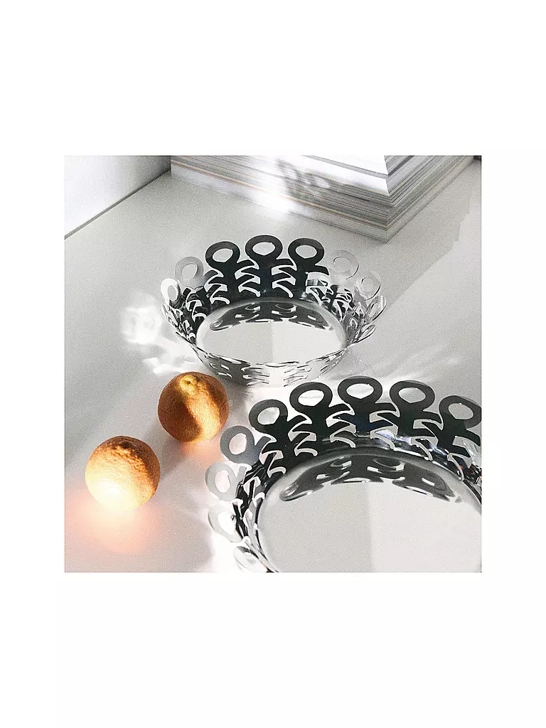 ALESSI | Corbeille à fruits VIMINI 22cm en acier inoxydable | Argent