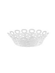 ALESSI | Corbeille VIMINI 22cm en acier inoxydable époxy. Blanc | Blanc