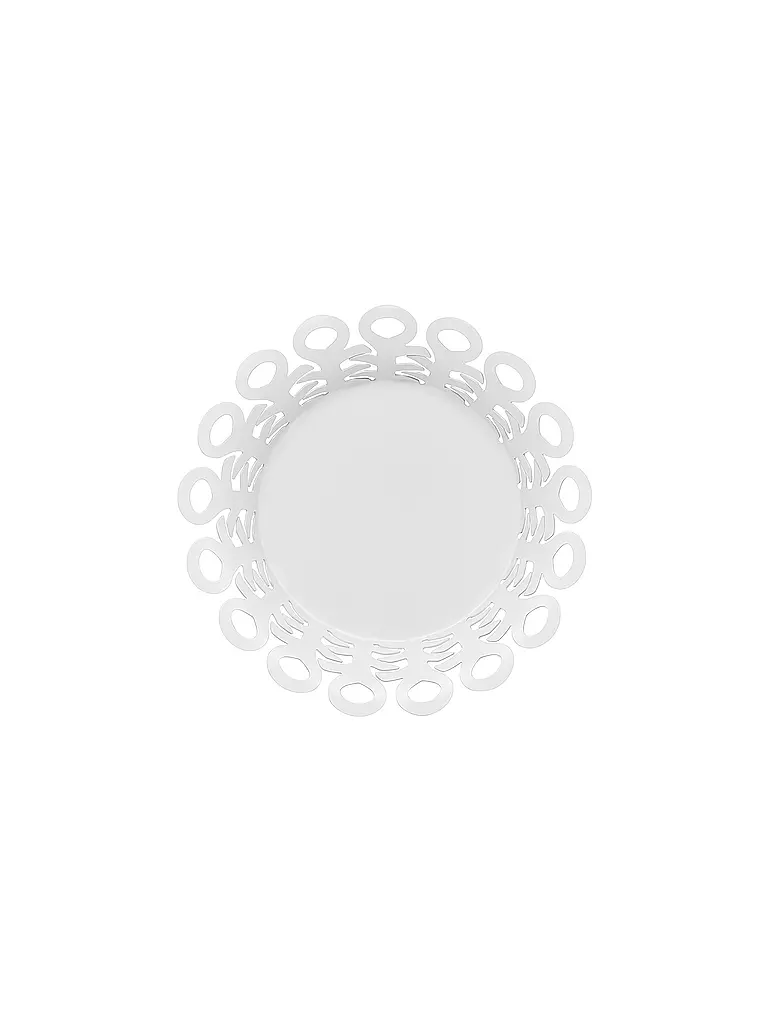 ALESSI | Corbeille VIMINI 22cm en acier inoxydable époxy. Blanc | 