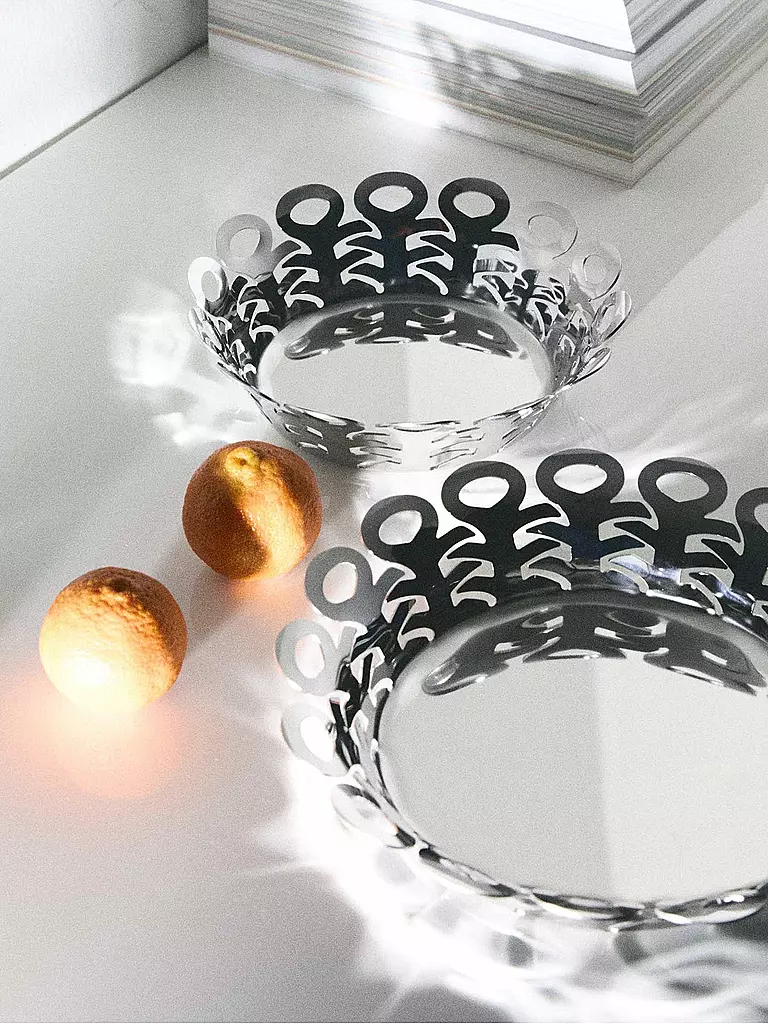 ALESSI | Corbeille VIMINI 27cm en acier inoxydable | Argent