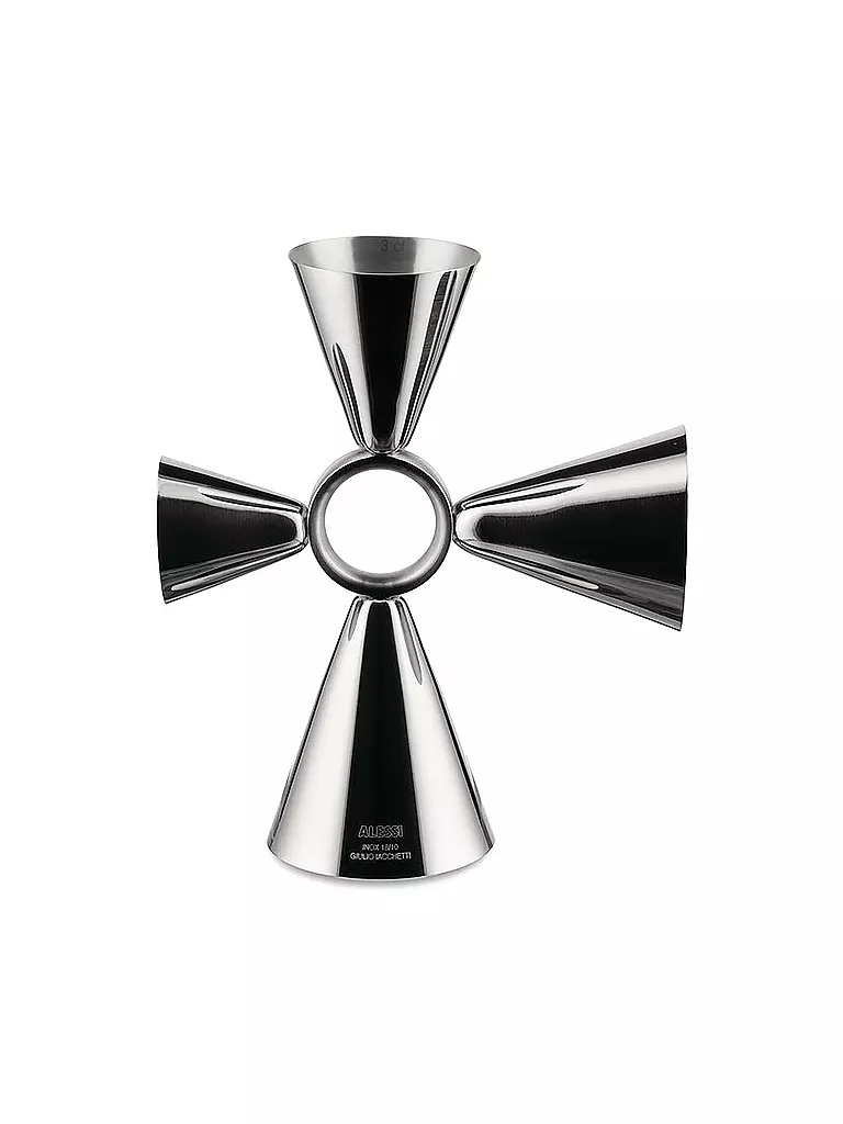 ALESSI | Doseur de bar Quadri Combo Jigger acier inoxydable | Argent