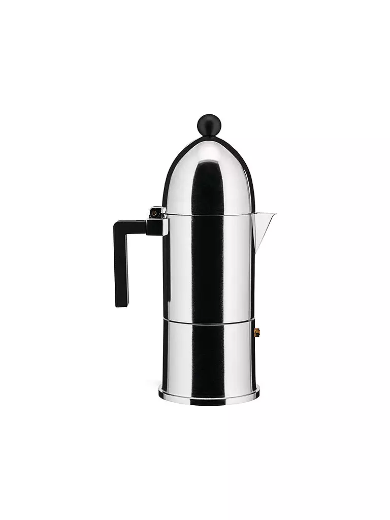 ALESSI | Espresso LA CUPOLA 6 tasses Alu /Ind. Noir | silber