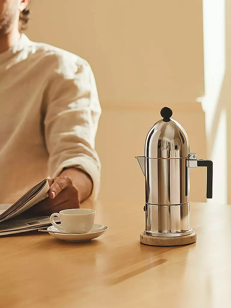 ALESSI | Espresso LA CUPOLA 6 tasses Alu /Ind. Noir | silber