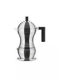 ALESSI | Espresso PULCINA 3 tasses Aluminium / Noir | Argent