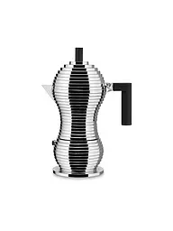 ALESSI | Espresso PULCINA 6 tasses Aluminium / Noir | Argent