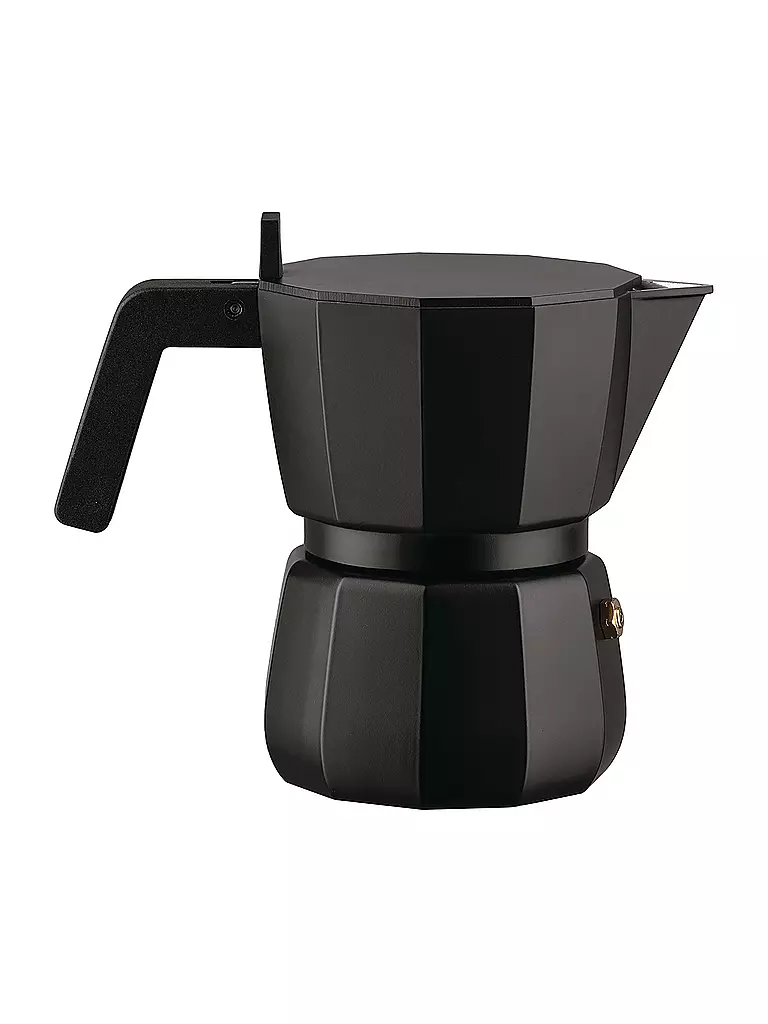 ALESSI | Espressomaschine Moka 3 Tassen Schwarz | schwarz