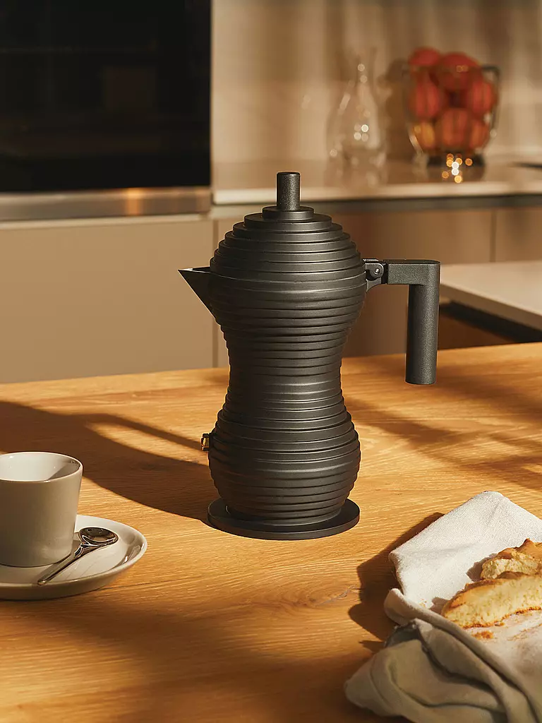 ALESSI | Espressomaschine Pulcina Black Alu/Noir 6 Tasses | Noir