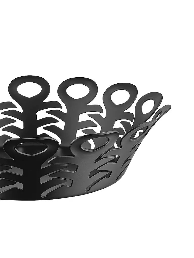 ALESSI | Korbschale VIMINI 22cm Edelstahl Epoxi. Noir |