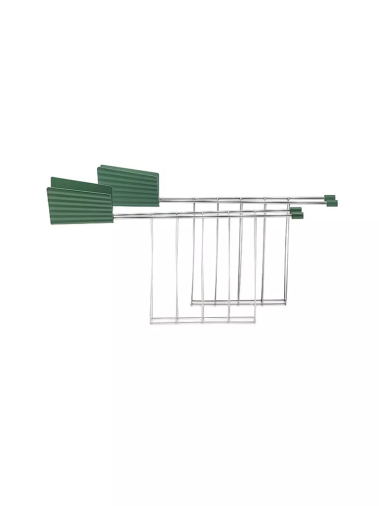 ALESSI | Pince à sandwich Plissé 2 pièces vert MDL08 RACK B | dunkelgrün