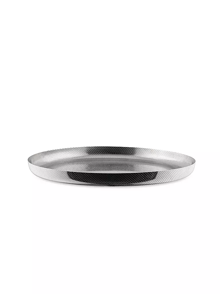 ALESSI | Plateau avec structure en relief 35cm acier inoxydable | Argent