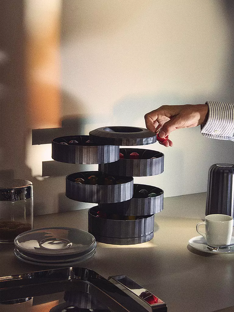 ALESSI | Porte-capsules à café PLISSE Noir | schwarz