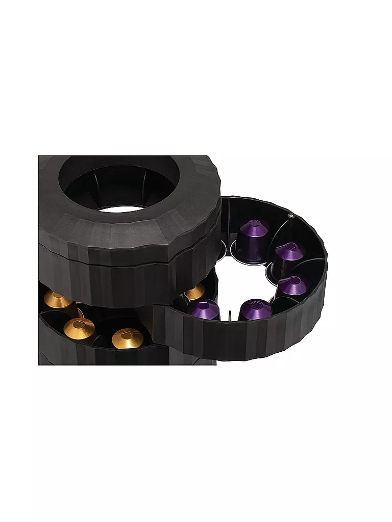 ALESSI | Porte-capsules à café PLISSE Noir | 