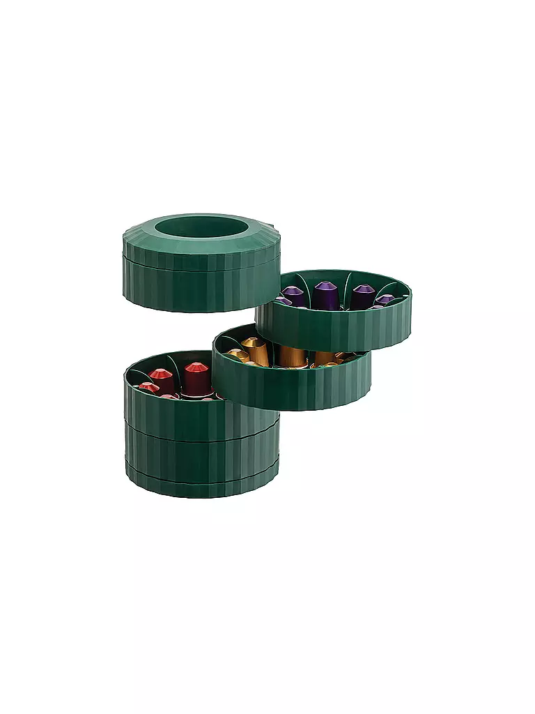 ALESSI | Porte-capsules à café PLISSE Vert | dunkelgrün