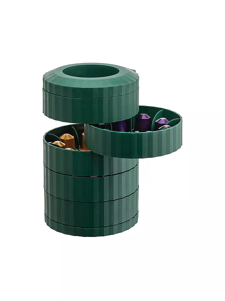 ALESSI | Porte-capsules à café PLISSE Vert | dunkelgrün
