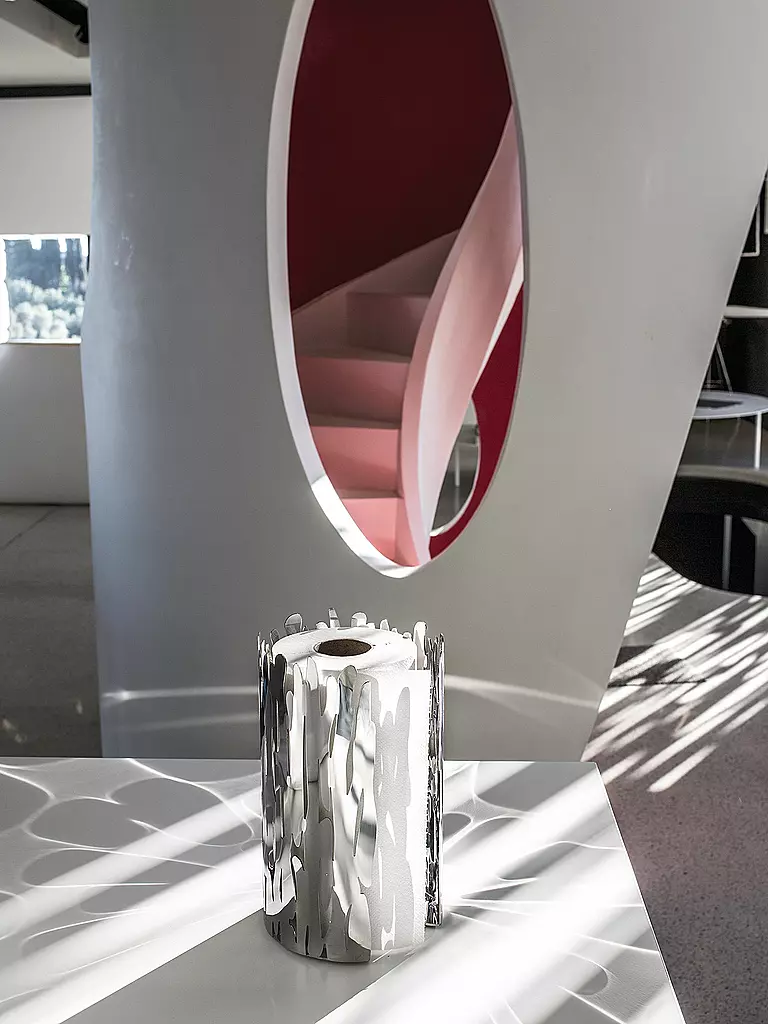 ALESSI | Porte-rouleau Barkroll 24cm en acier inoxydable | Argent