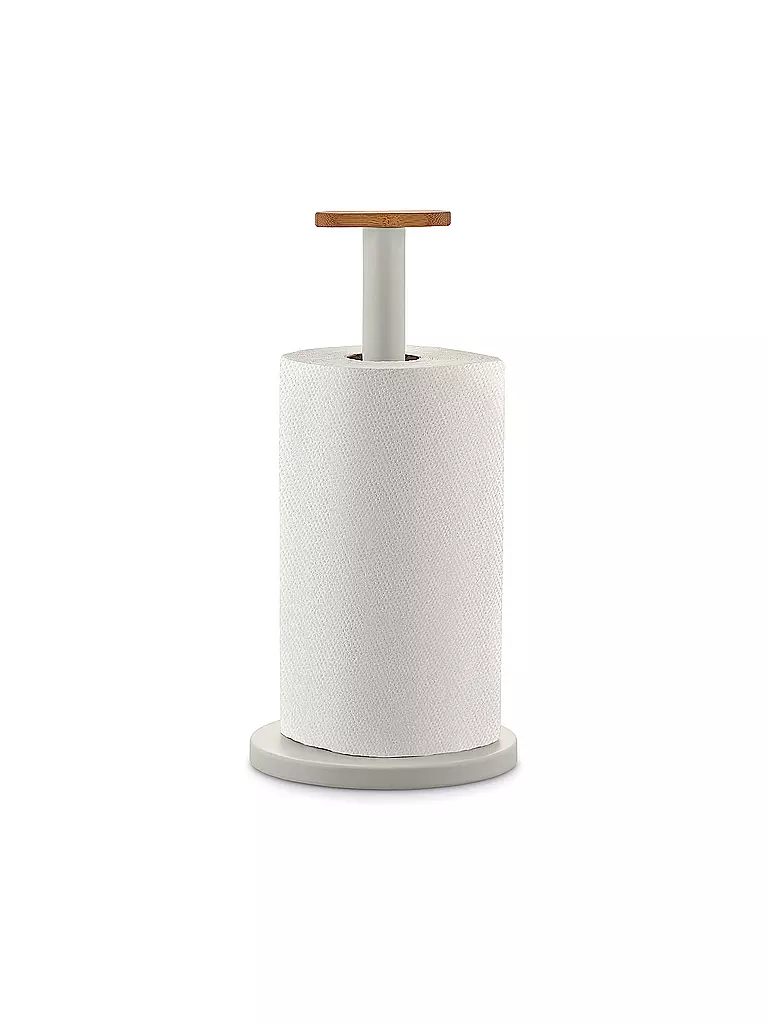 ALESSI | Porte-rouleau Mattina 33cm Gris chaud/Bambou | Gris clair